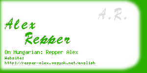 alex repper business card